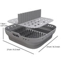 The Gray Air Fryer Silicone Tray with its Dimensions: 21cm/8.3inches in Width, 7.8cm/3.07inches in Height.